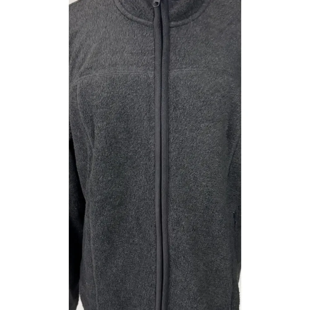 Style & Co Womens XL Charcoal Gray Fleece Full Zip Jacket